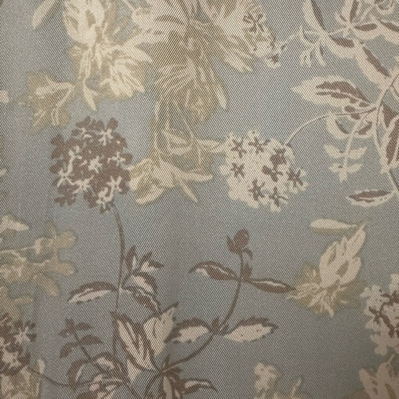 Blue Cream Floral Shirt Dress with Notched Collar - Picture 6 of 6